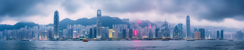 全景拍摄都市摩天大楼维多利亚湾城市夜景,高清,摄影图,摄影图片,图片大全,摄影图免费下载